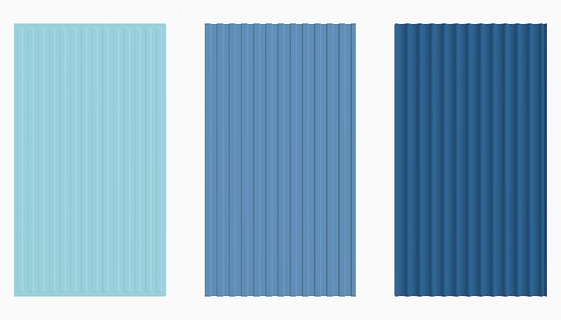 Три новых полосатых мебельных фасада