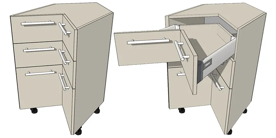 Альфа-версия кухонного модуля с BLUM SPACE CORNER