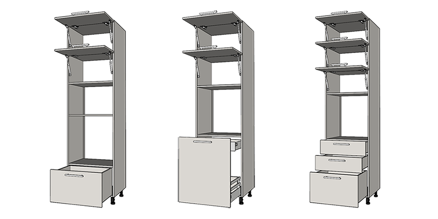 12 новых вариаций кухонных пеналов