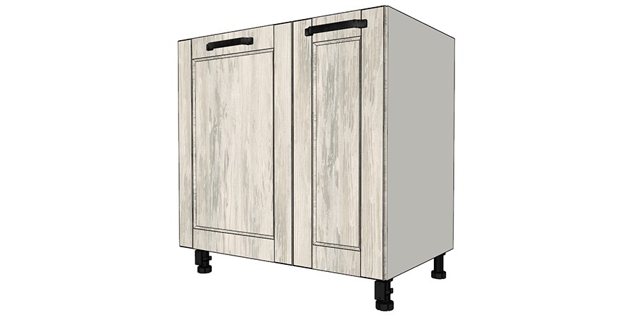 Изменение ширины фасадов на кухонных шкафах с двумя дверьми