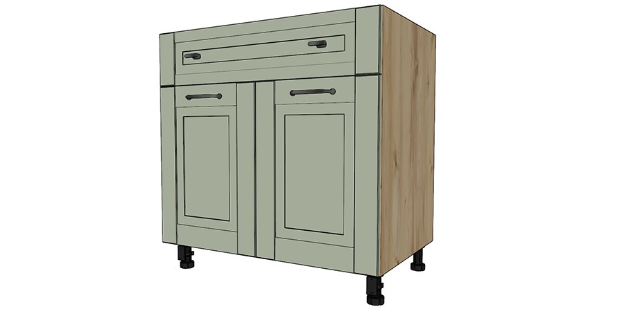 Добавление двух ручек на один фасад