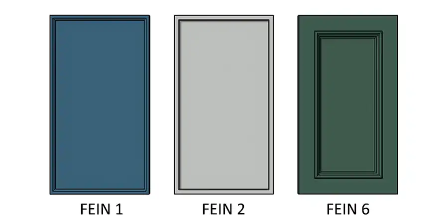 Мебельные фрезерованные фасады FEIN 1, 2 и 6