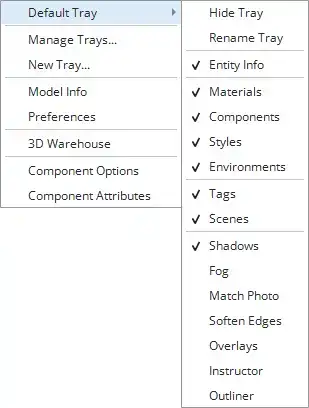Default tray bookmarks