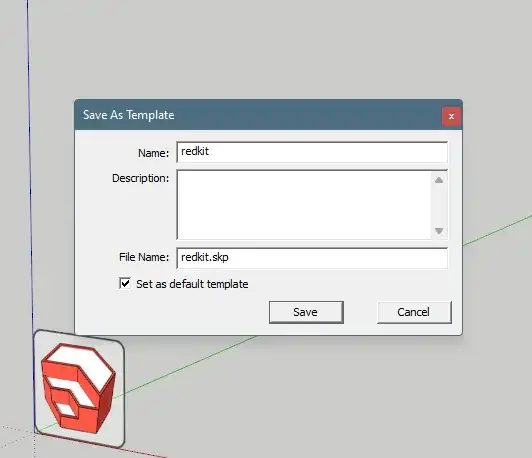 Сохранение шаблона SketchUp