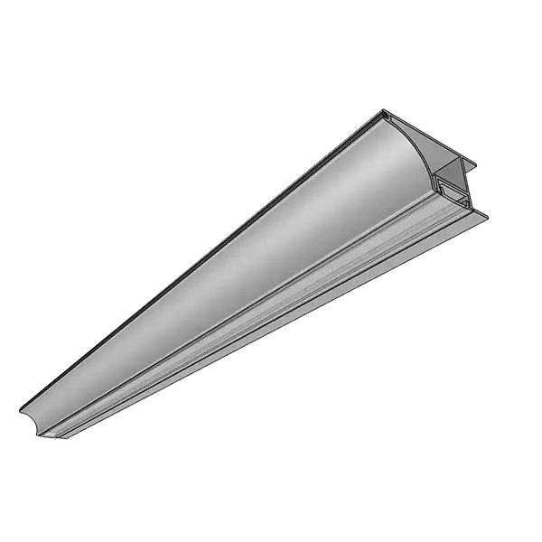 End profile handle with integrated lighting.