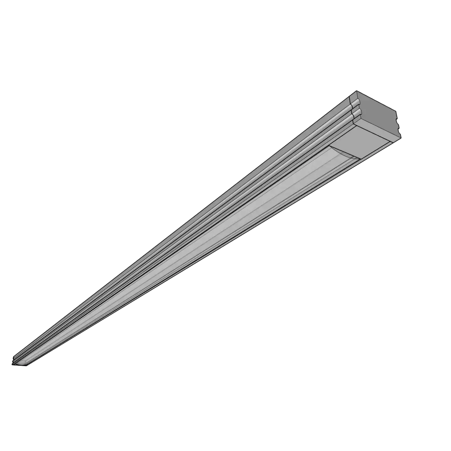 Surface-mounted aluminum profile for lighting