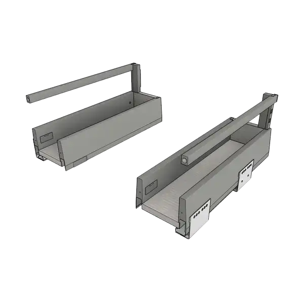 Выдвижной ящик Blum MERIVOBOX E (под мойку, релинги, без центра)