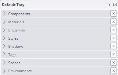 SketchUp Default Tray bookmarks