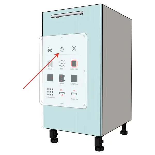 Кухонный модуль с динамической кнопкой перерисовки