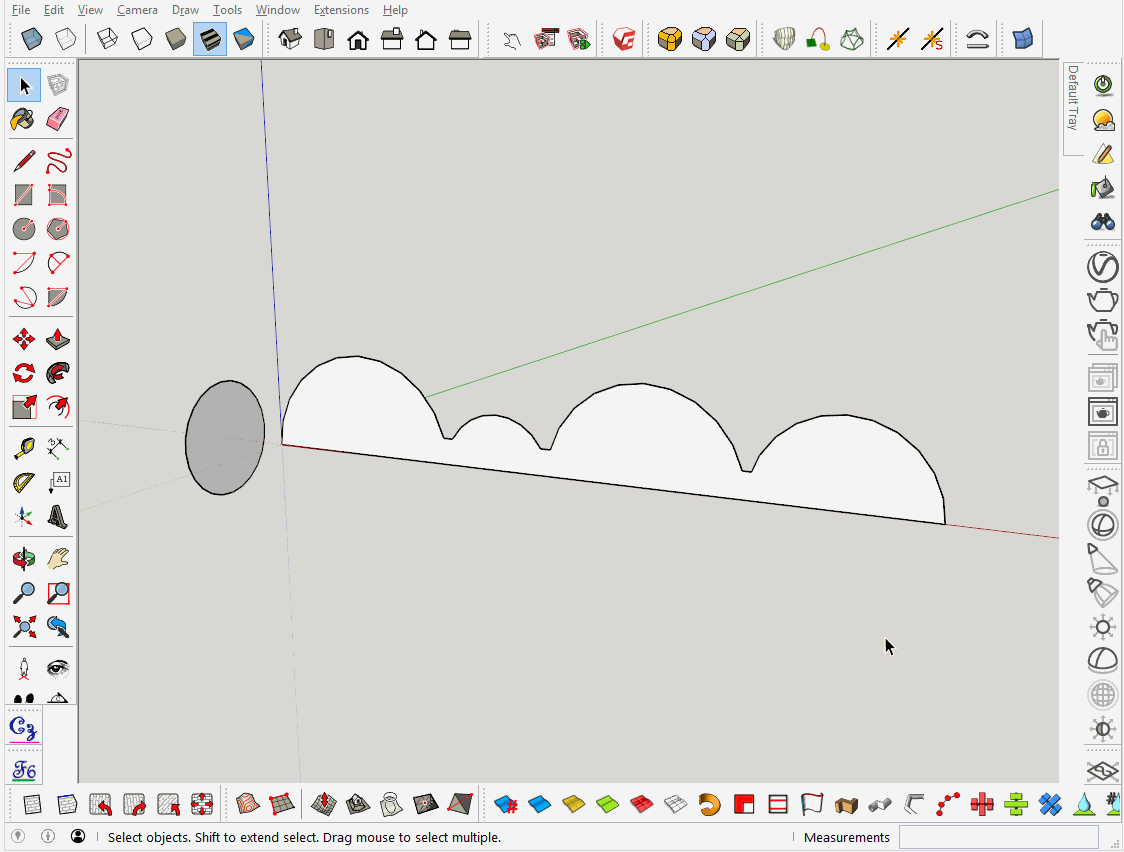 Инструмент Ведение (Follow Me) SketchUp как токарный станок