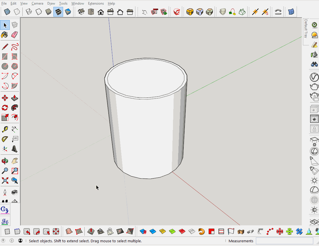 Выдавливание геометрии пушпулом SketchUp на нужное расстояние