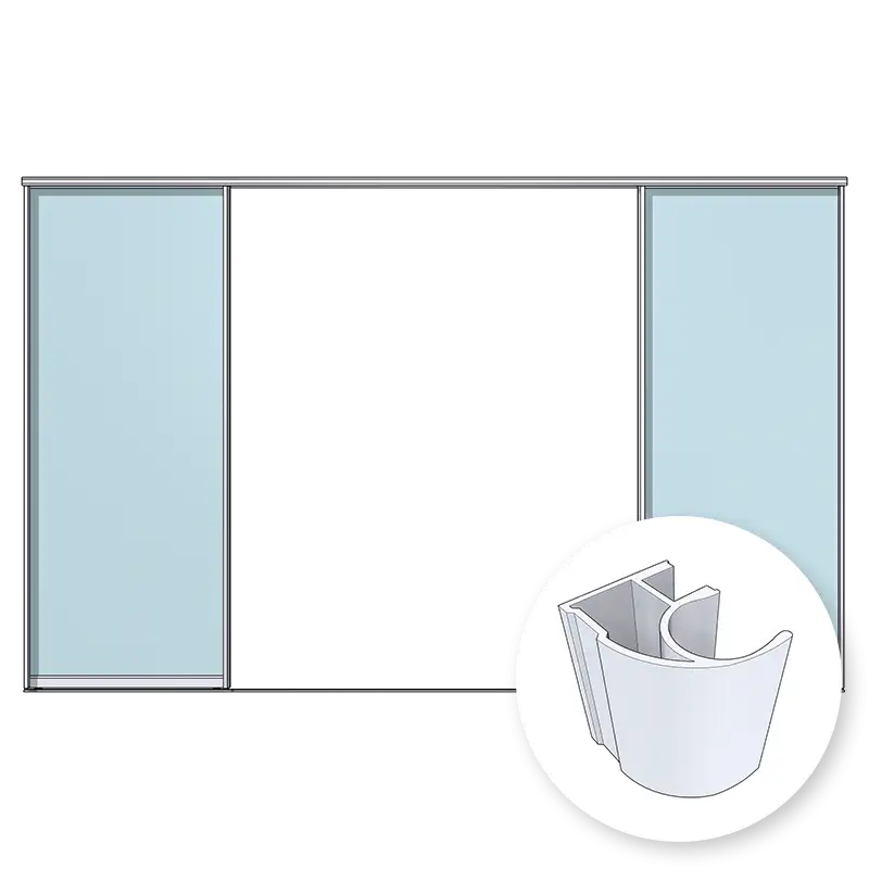 ARISTO C 2 двери на однополозной направляющей