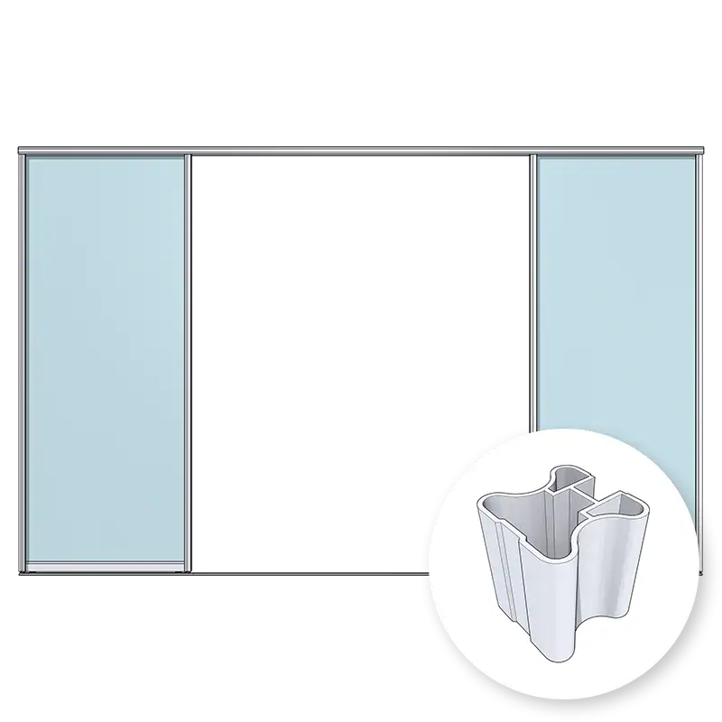 ARISTO H 2 двери на однополозной направляющей