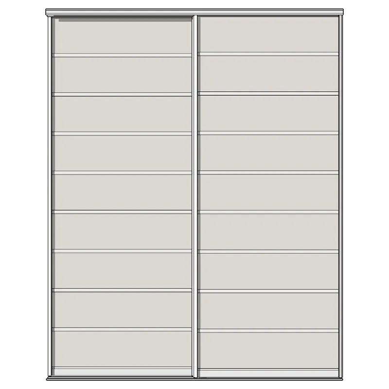 Система дверей-купе Aristo, C-профиль, 2 двери, двойной трек, до 9 вставок