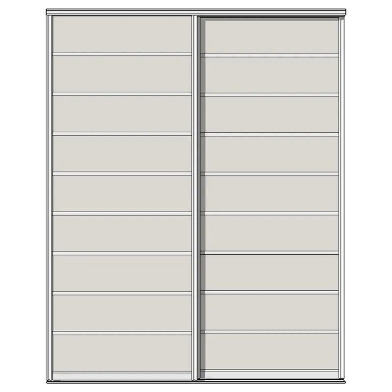 Система дверей-купе Aristo, Н-профиль, 2 двери, двойной трек, до 9 вставок