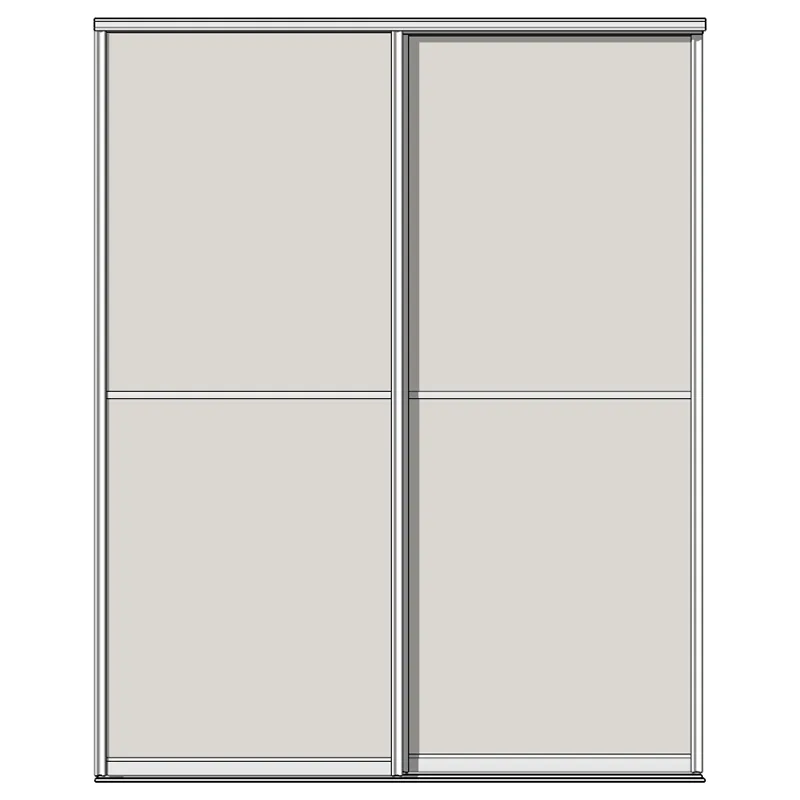 Система дверей-купе Aristo, Н-профиль, 2 двери, двойной трек, 2 вставки