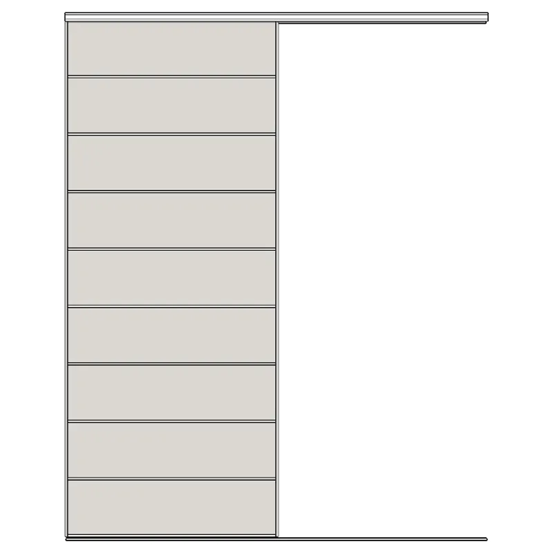Система дверей-купе Modusline, 1 дверь, одинарный трек, до 9 вставок