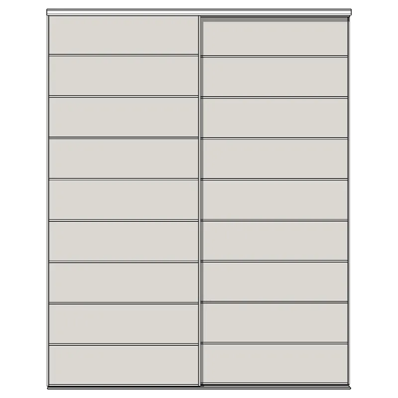 Система дверей-купе Modusline, 2 двери, двойной трек, до 9 вставок