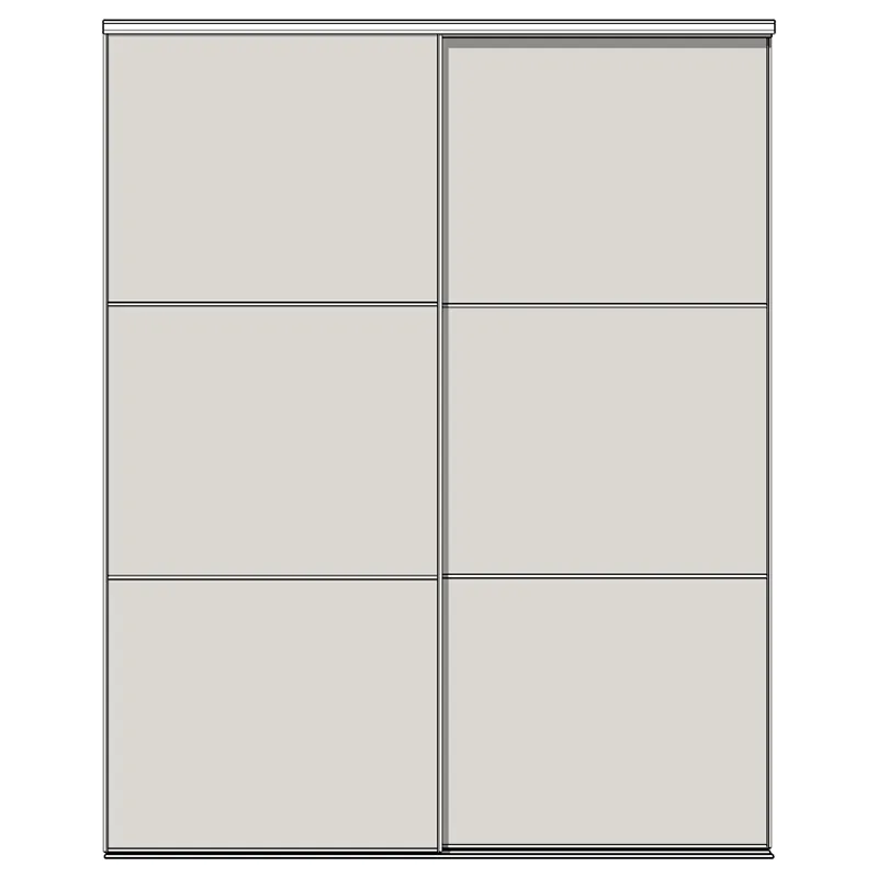 Система дверей-купе Modusline, 2 двери, двойной трек, 3 вставки