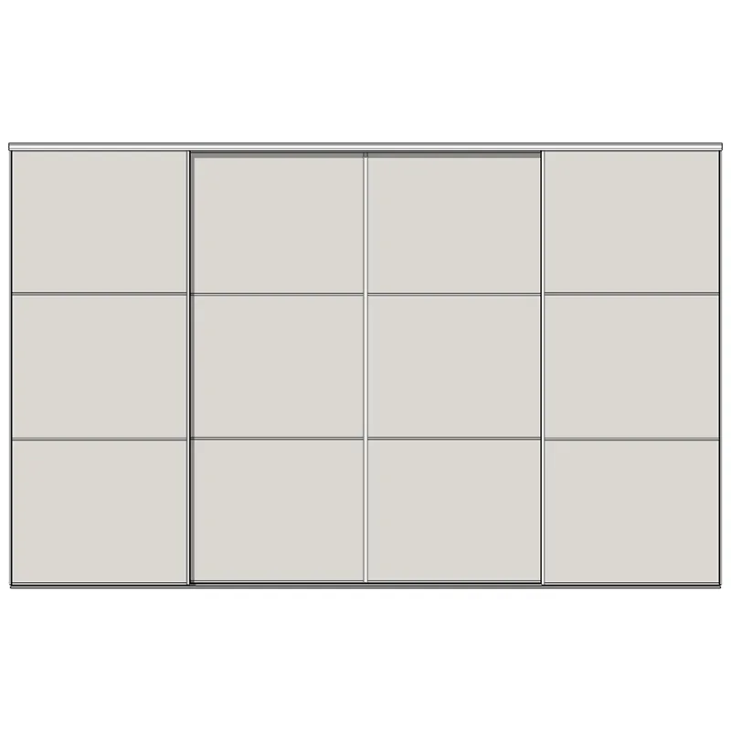 Система дверей-купе Modusline, 4 двери, двойной трек, 3 вставки