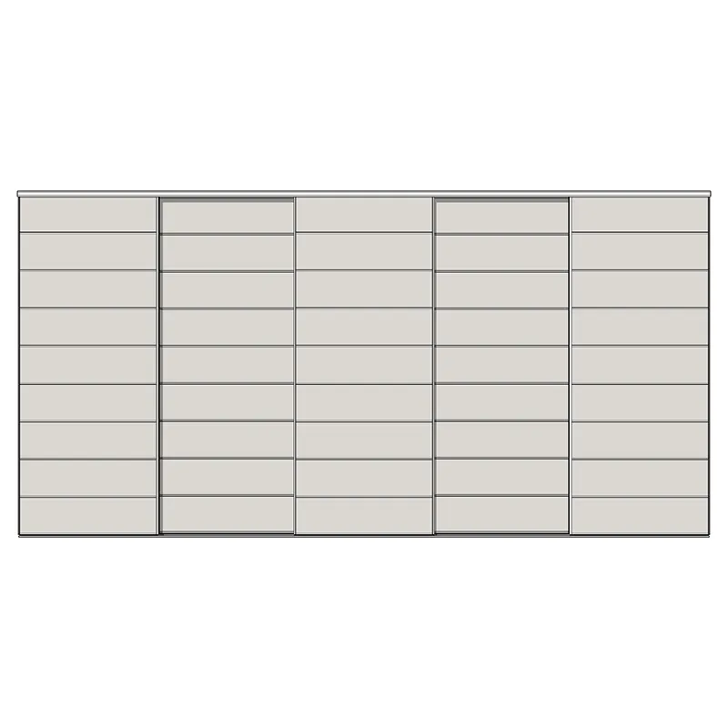 Система дверей-купе Modusline, 5 дверей, двойной трек, до 9 вставок