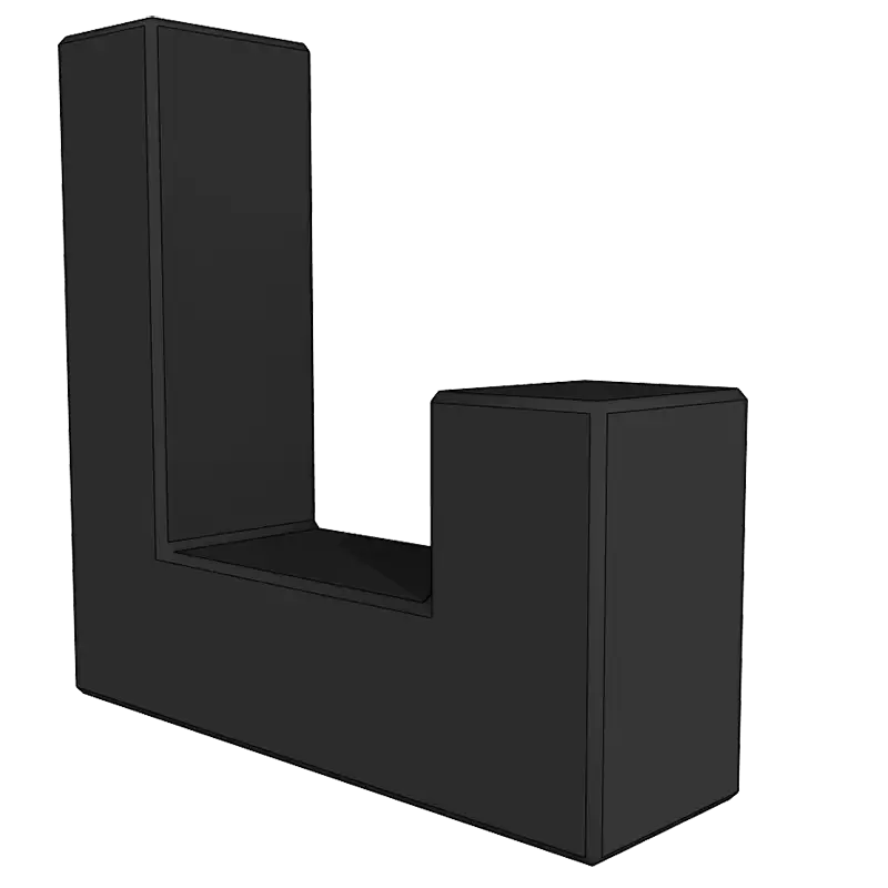 Крючок мебельный однорожковый 1041