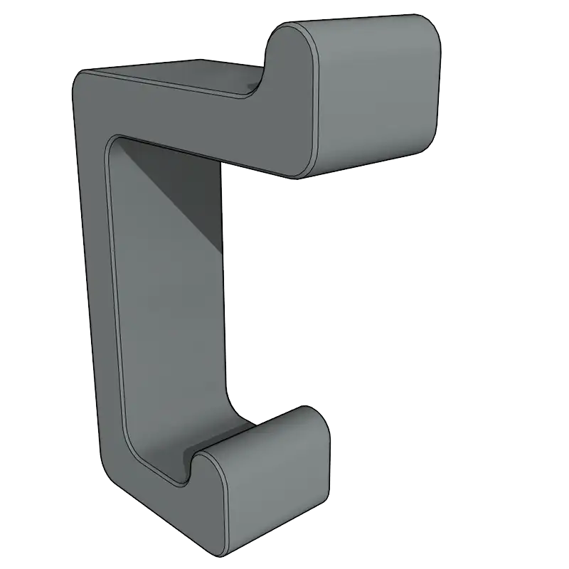 Крючок мебельный двухрожковый 1051