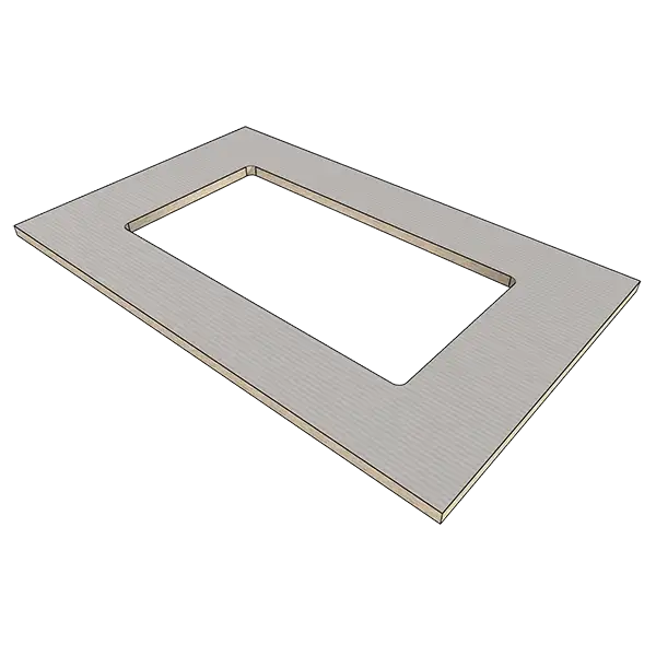 Горизонтальная мебельная панель с вырезом