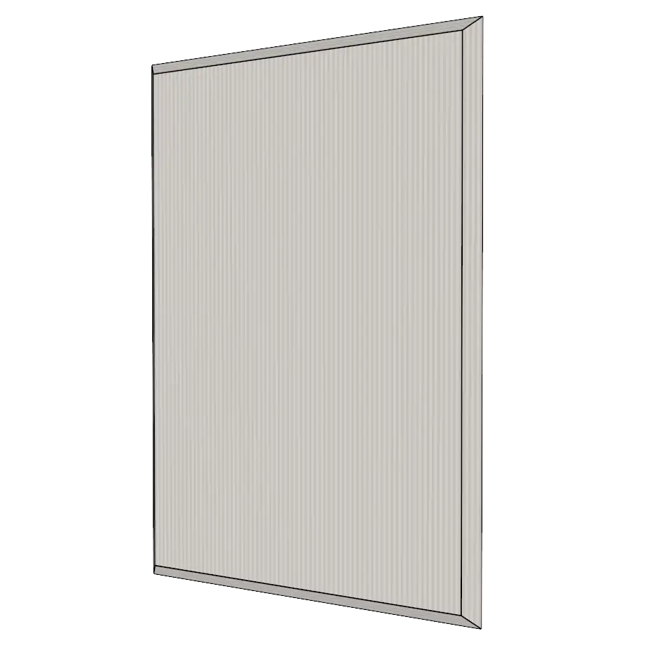 Фронтальная мебельная панель со скошенными торцами