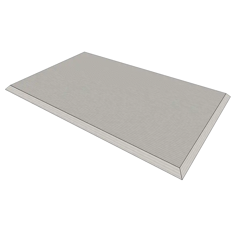 Горизонтальная мебельная панель со скошенными торцами