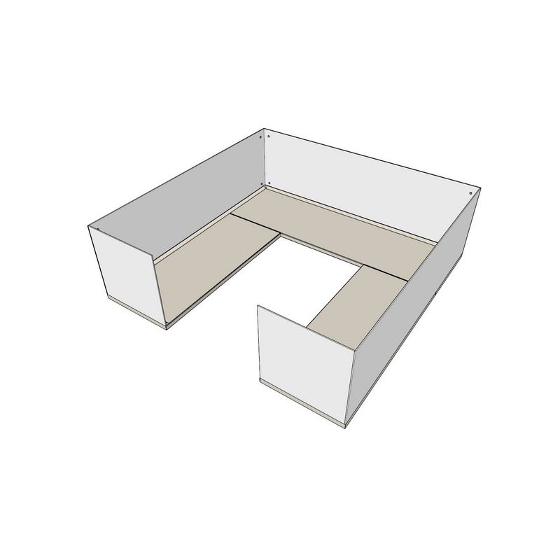 Шаблон П-образной столешницы со стеновыми панелями