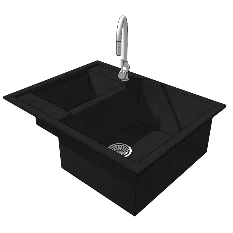 Кухонная мойка модель 3 со смесителем