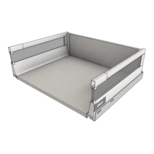 Выдвижной ящик Blum Antaro высота C вставки из стекла