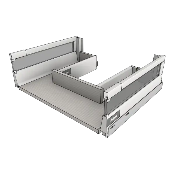 Ящик под мойку Blum Antaro высота C царга M вставки из стекла