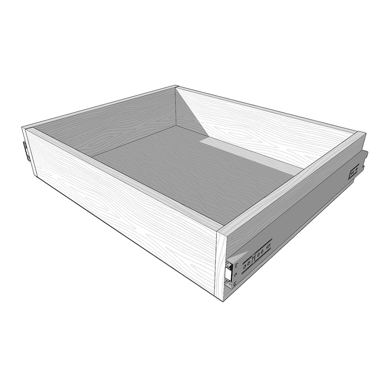 Выдвижной ящик с телескопическими направляющими