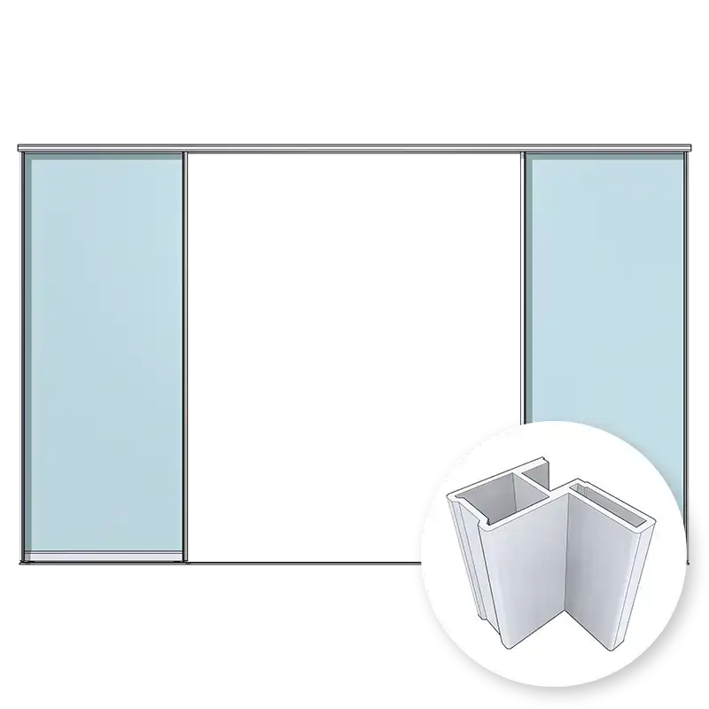 ARISTO I 2 двери на однополозной направляющей