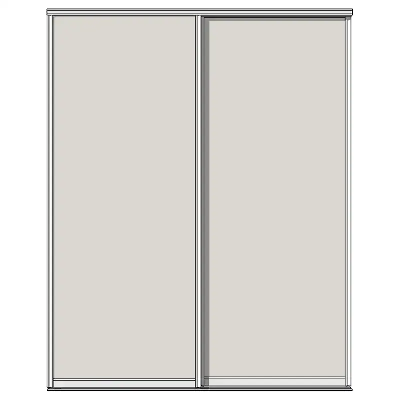 Система дверей-купе Aristo, Н-профиль, 2 двери, двойной трек, 1 вставка