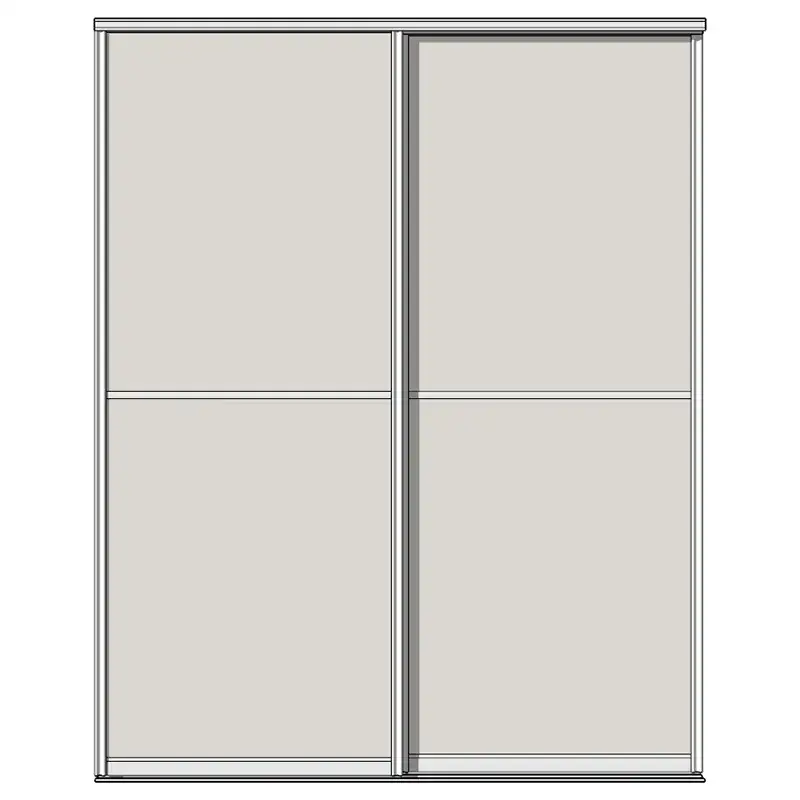 Система дверей-купе Aristo, Н-профиль, 2 двери, двойной трек, 2 вставки