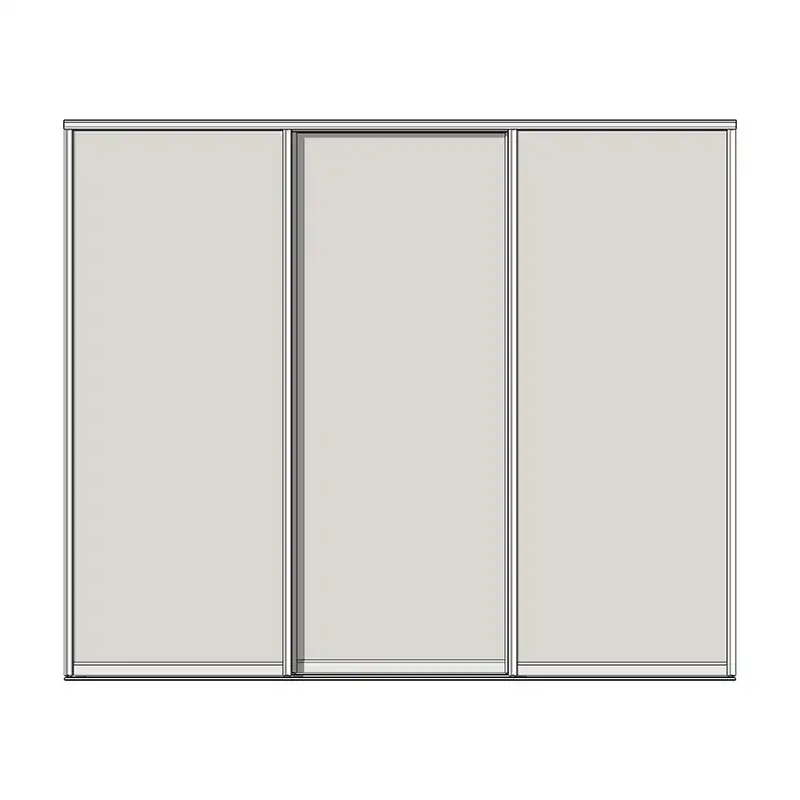 Система дверей-купе Aristo, Н-профиль, 3 двери, двойной трек, 1 вставка