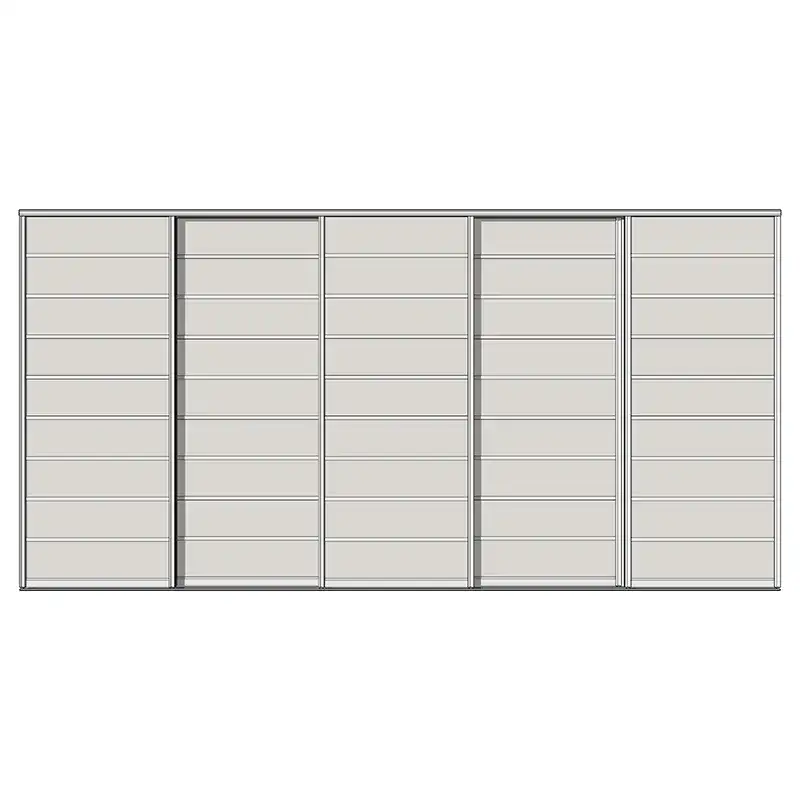 Система дверей-купе Aristo, Н-профиль, 5 дверей, двойной трек, до 9 вставок