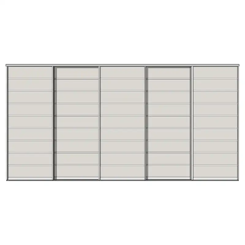 Система дверей-купе Aristo, C-профиль, 5 дверей, двойной трек, до 9 вставок